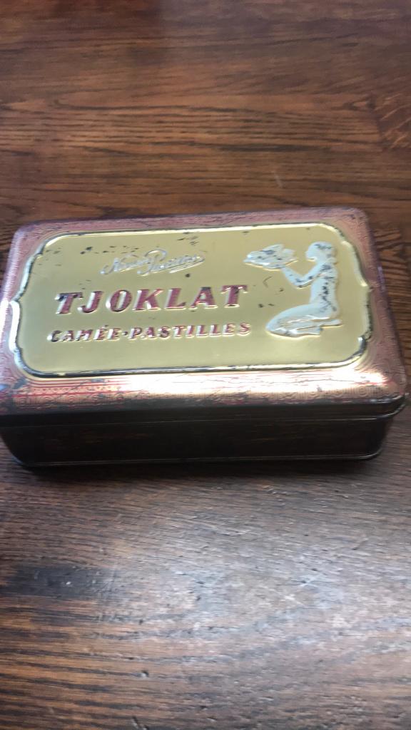 Tjoklat chocolade blik, Ophalen of Verzenden, Gebruikt, Overige