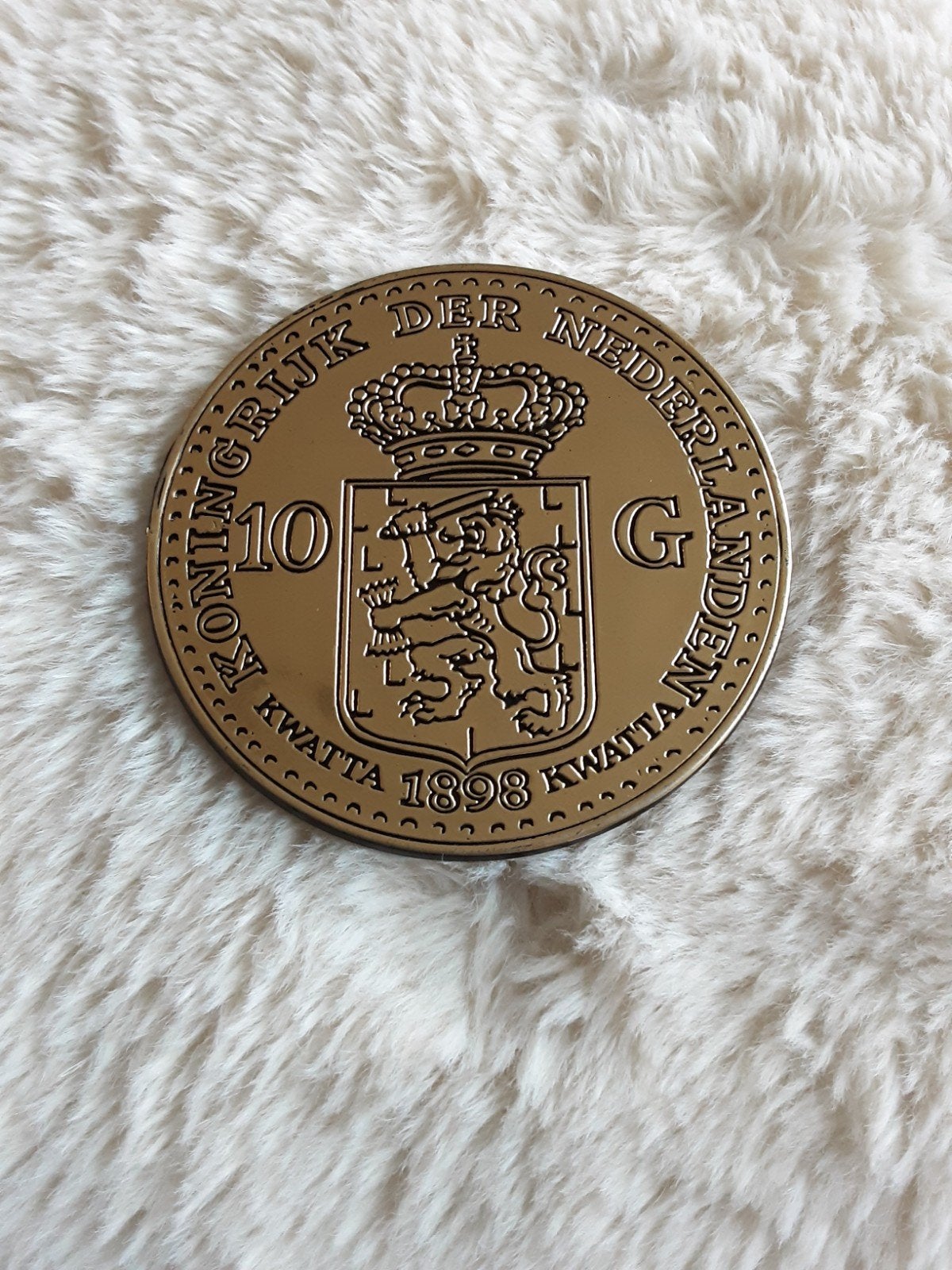 KWATTA 10 gulden Munt. ( 1898 ), Ophalen of Verzenden, Overige typen