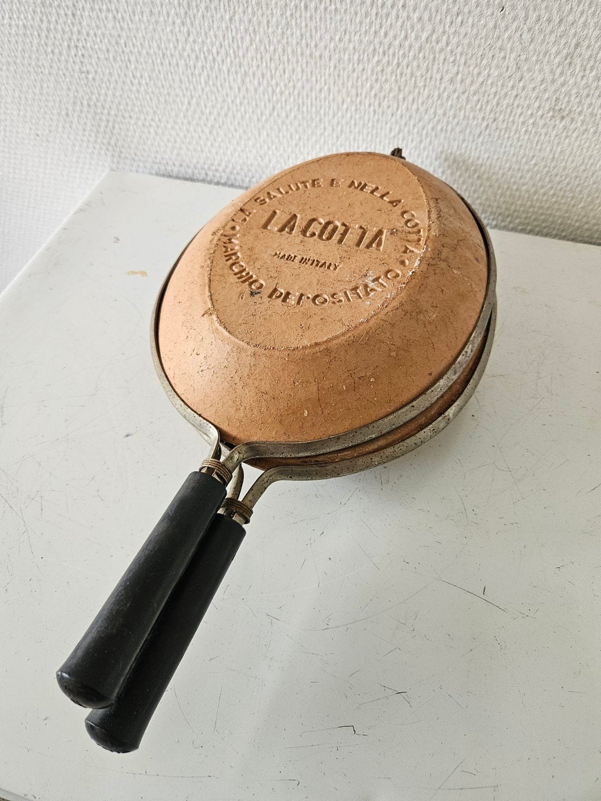 Vintage La Cotta Terracotta Pan - Made in Italy, Gebruikt, Overige typen, Ophalen of Verzenden, Steen/keramiek