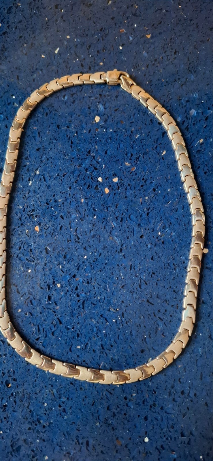 Bicolor Massief Zilveren Design Ketting - 45cm, 57gr, Ophalen of Verzenden, Gebruikt, Zilver, Zilver