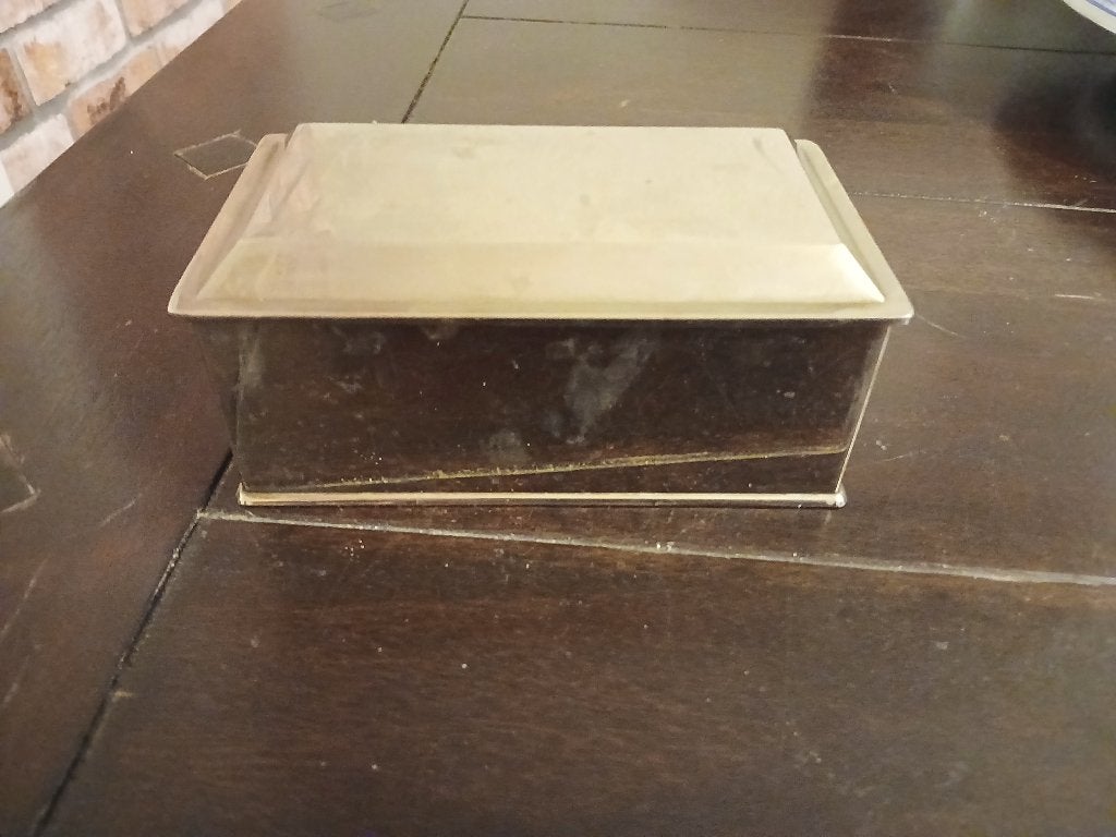 Vintage verzilverde Sieradendoosje 15x8x6cm € 12,00, Ophalen of Verzenden