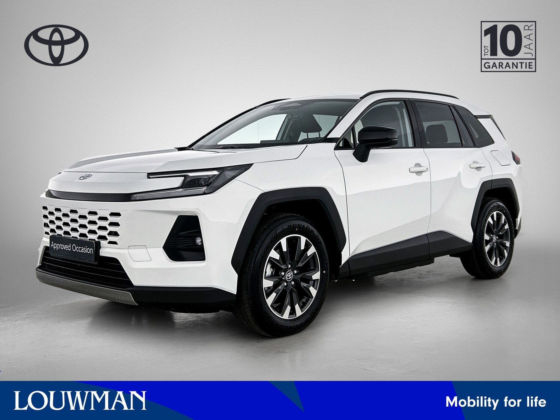 Toyota RAV4 2.5 Plug-in Hybrid 270 Dynamic | Nieuw model 202, Auto's, Stof, Gebruikt, 4 cilinders, Wit