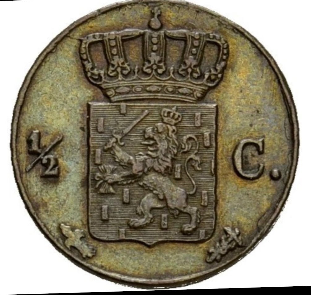 Schaarse mooie halve cent 1841, Postzegels en Munten, Munten | Nederland, Ophalen of Verzenden, Koning Willem II, Overige waardes