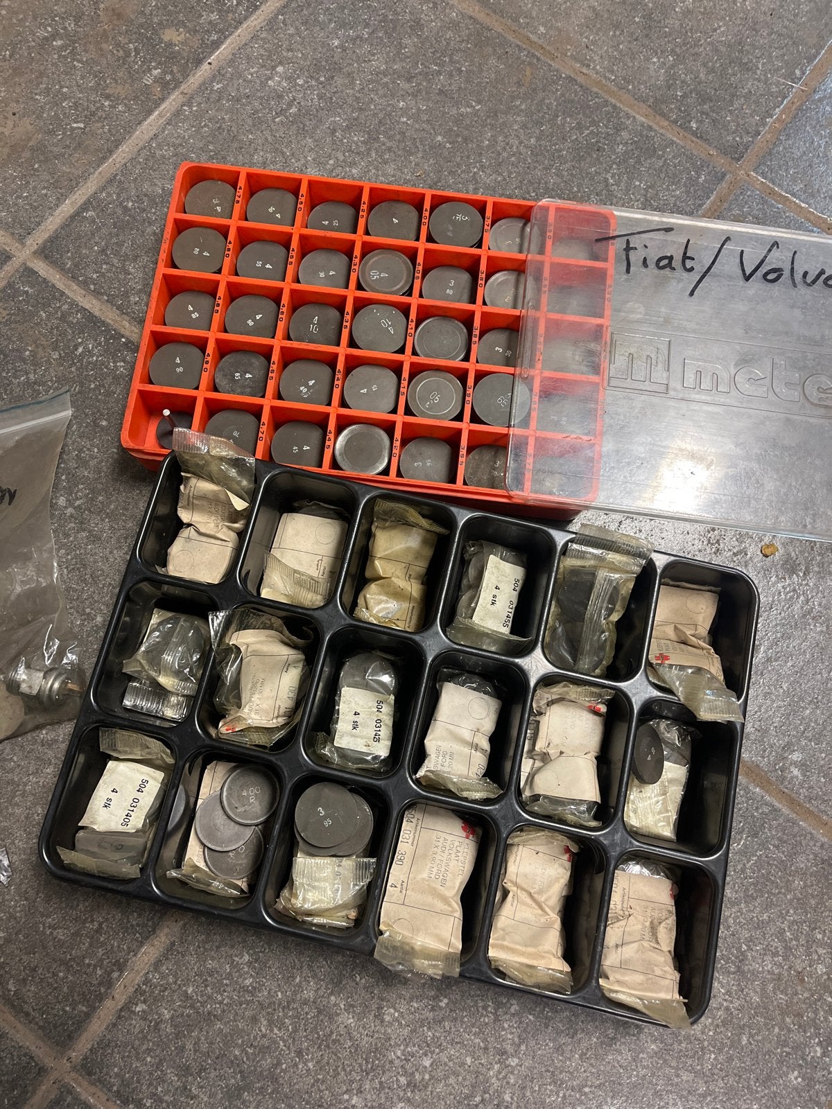 Kleppenstelplaatjes set voor oa Fiat/Volvo, Ophalen of Verzenden, Gebruikt, Fiat