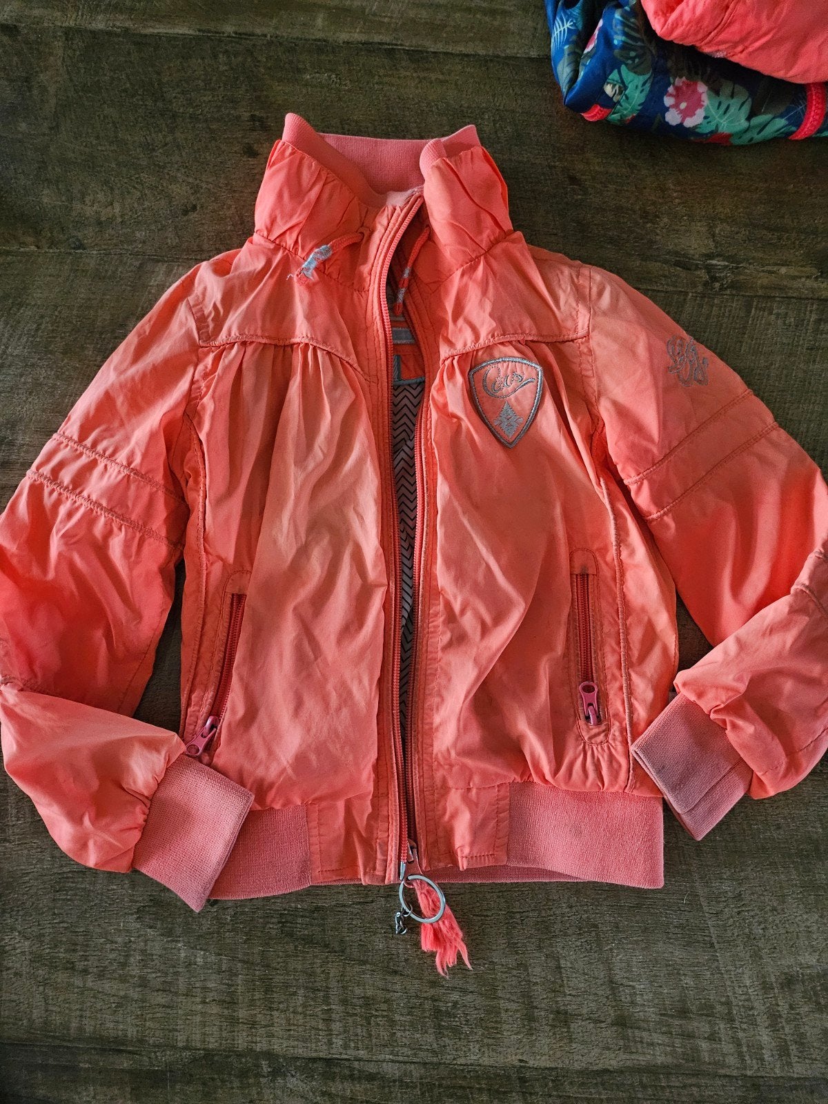 Cars Jeans zomerjas maat 6 (116) oranje/roze, Gebruikt, Meisje, Ophalen of Verzenden, Cars Jeans