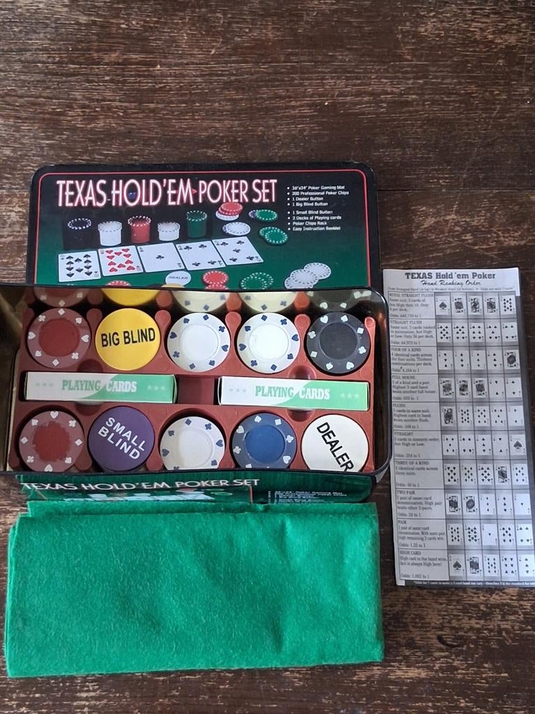 Pokerset Texas Hold'em, Ophalen, Zo goed als nieuw