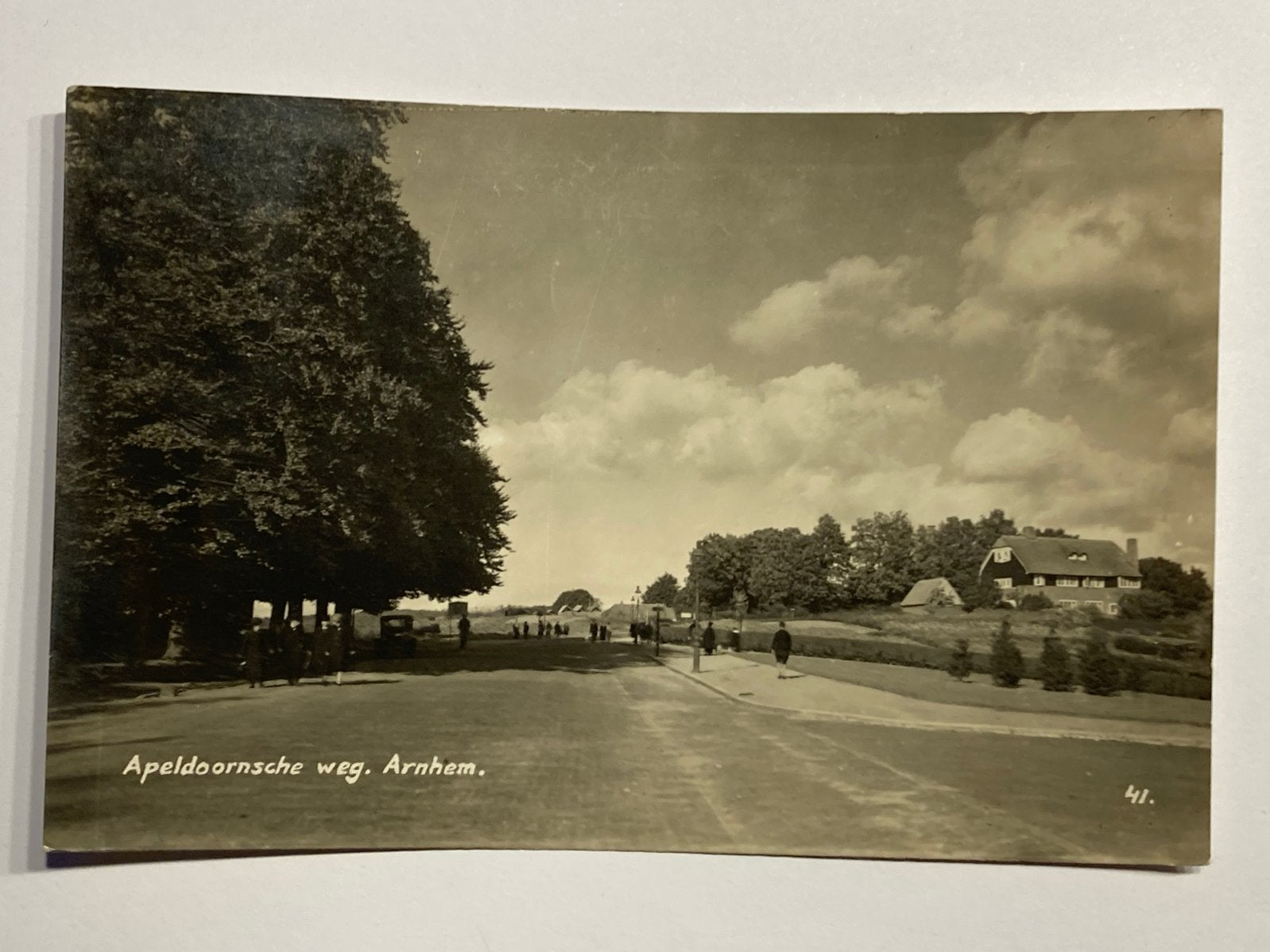 Oude ansichtkaart Apeldoornsche weg Arnhem 1933, Verzenden, 1920 tot 1940, Gelopen, Gelderland