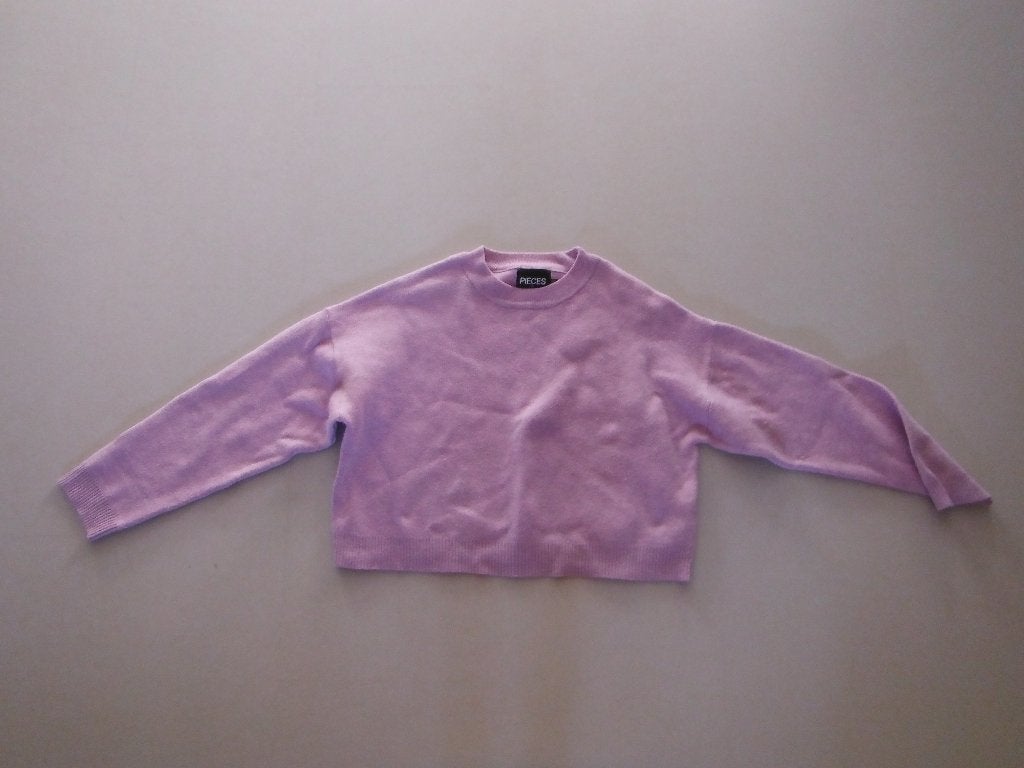 Lila korte trui van Pieces, mt M, Maat 38/40 (M), Verzenden, Paars, Zo goed als nieuw