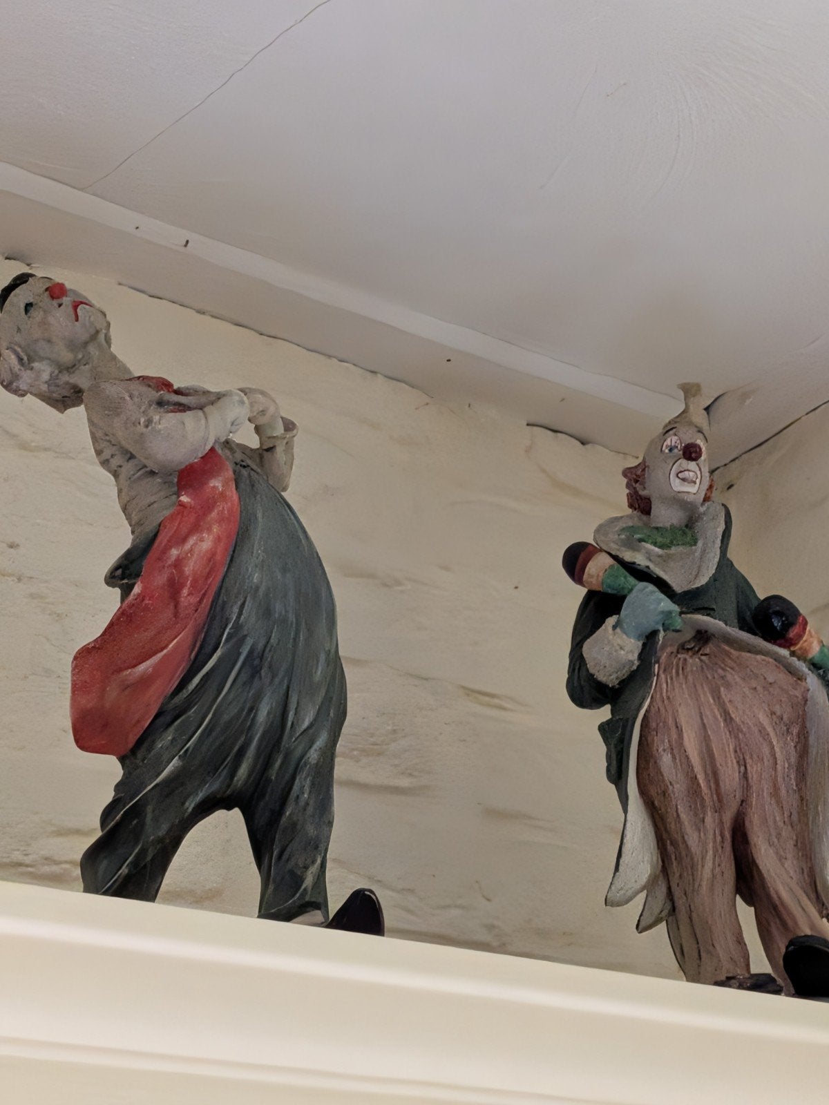 Vintage Clown Beeldje met Maraca's, Verzamelen, Beelden en Beeldjes, Ophalen of Verzenden, Gebruikt, Mens
