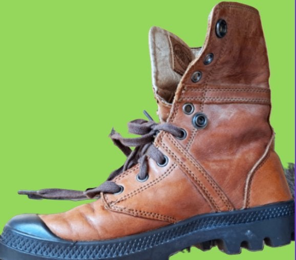 PALLADIUM🤩 pallabrouse baggy leren laarsjes mt 37, Bruin, Verzenden, Lage of Enkellaarzen, Palladium