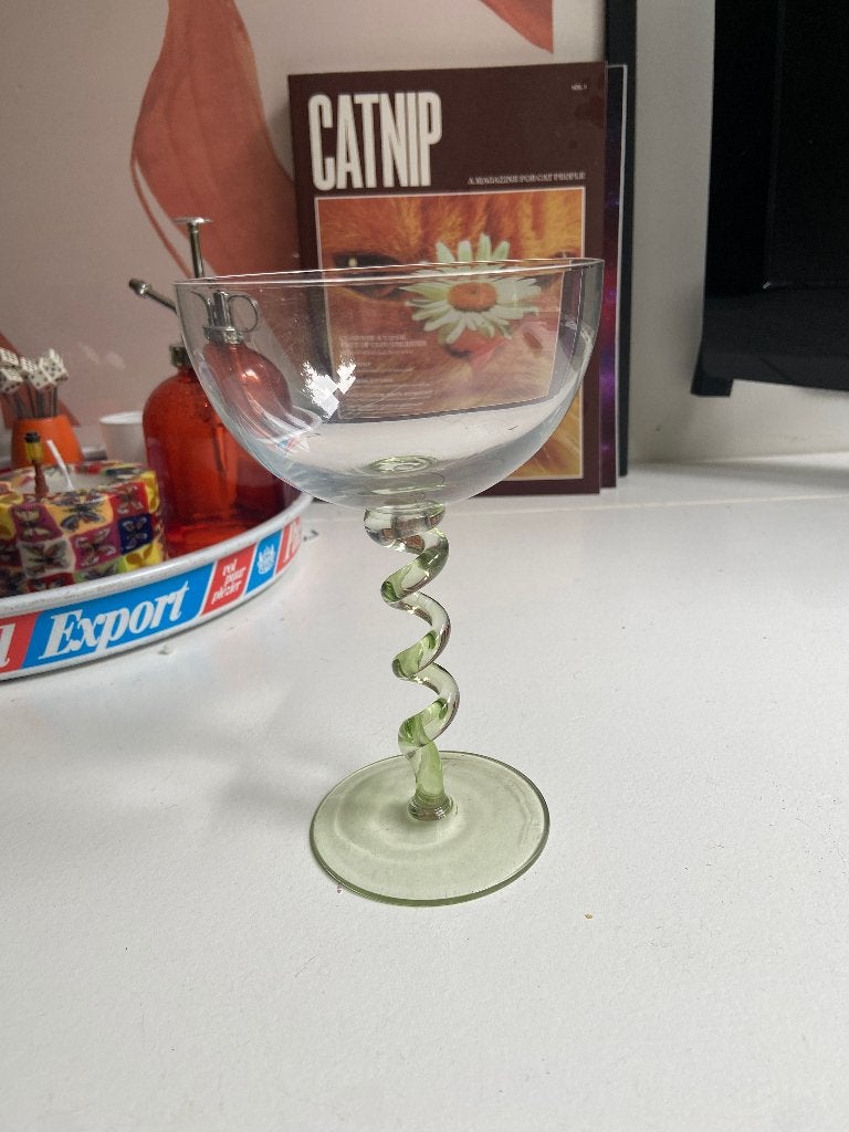 &Klevering Spiral coupe 30 cl champagneglas of cocktailglas, Ophalen, Glas of Glazen, Overige stijlen, Glas