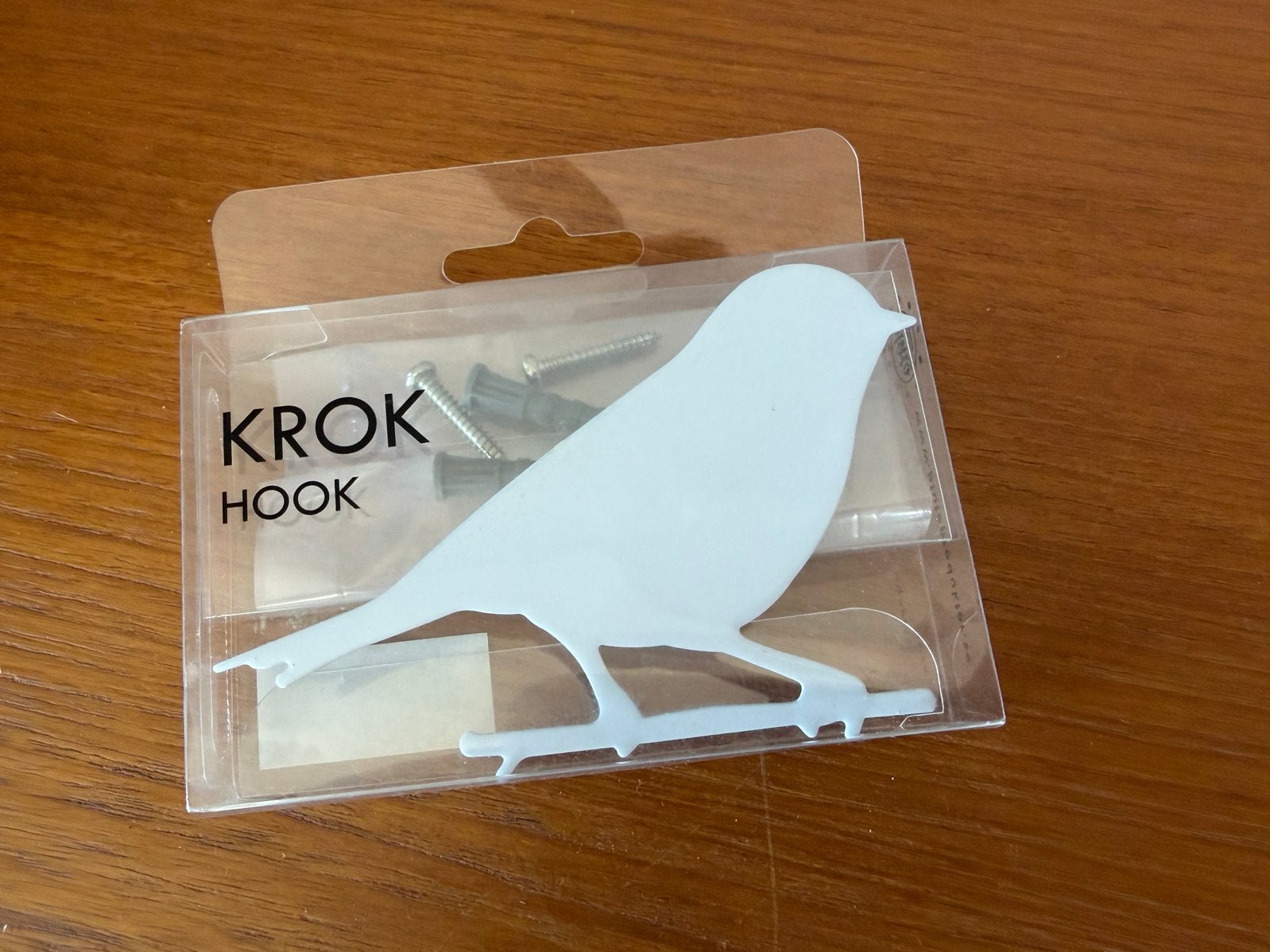 Krok Hook vogel wandhaak - wit, Huis en Inrichting, Woonaccessoires | Kapstokken, Kunststof, Wandhaken, Nieuw, Ophalen of Verzenden
