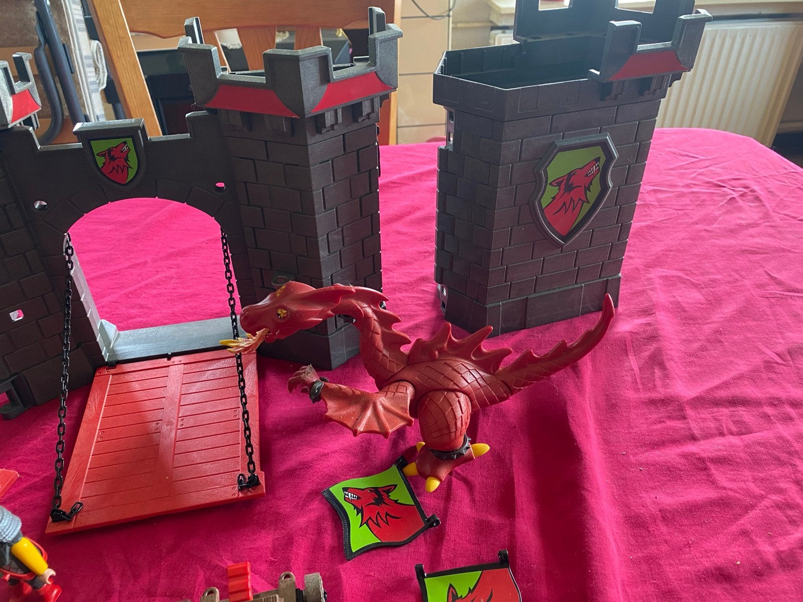 Playmobil Drakenburcht met ridders en draak, Kinderen en Baby's, Ophalen of Verzenden, Gebruikt