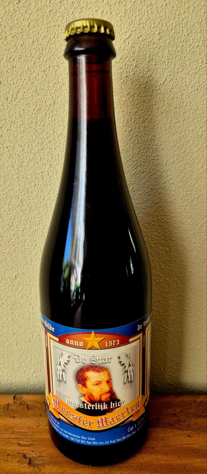 Fles Meester Maerten bier (De Star) De trots van Heemskerk, Ophalen of Verzenden, Zo goed als nieuw, Flesje(s), Overige merken