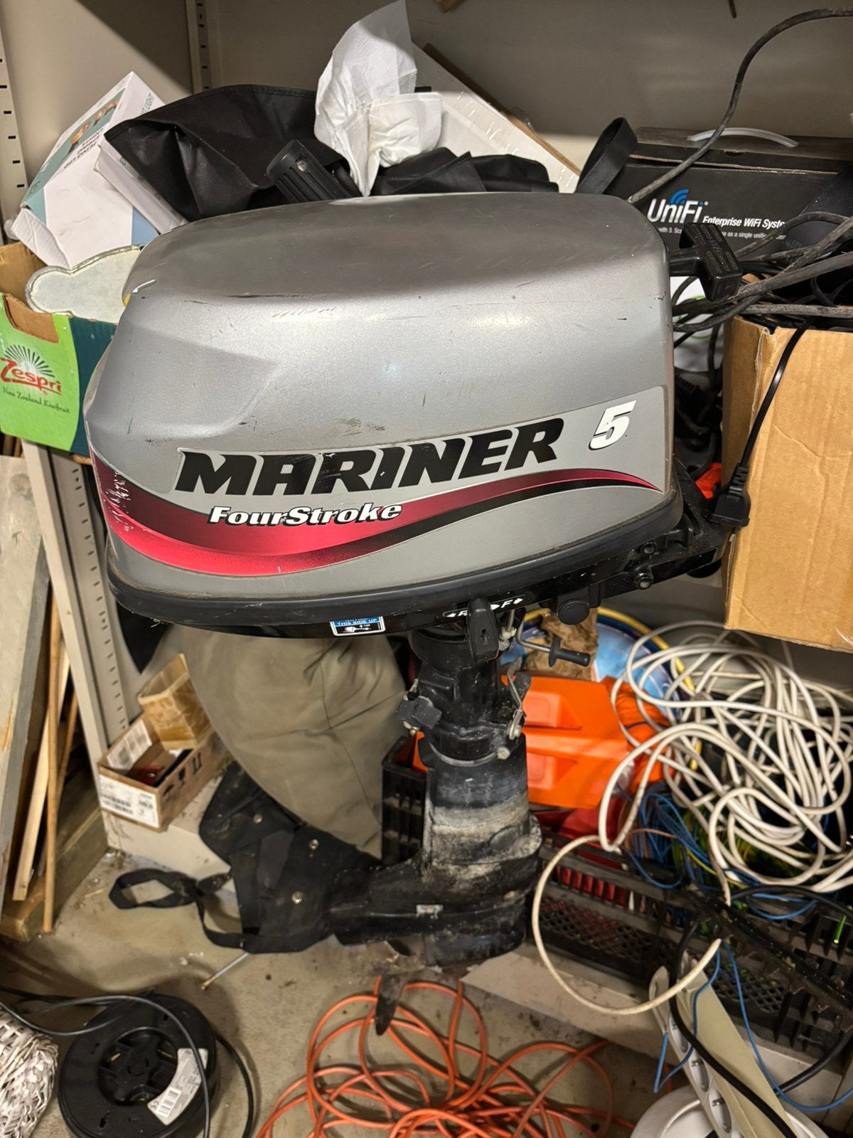 Mariner 5pk 4tkt buitenboordmotor, Ophalen, Zo goed als nieuw, Benzine, 5 tot 10 pk