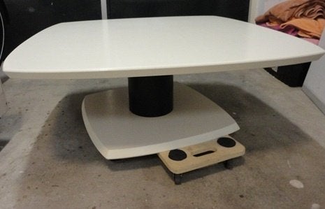 GRATIS salon tafel wit, Huis en Inrichting, Ophalen, Gebruikt, 50 tot 100 cm, Vierkant