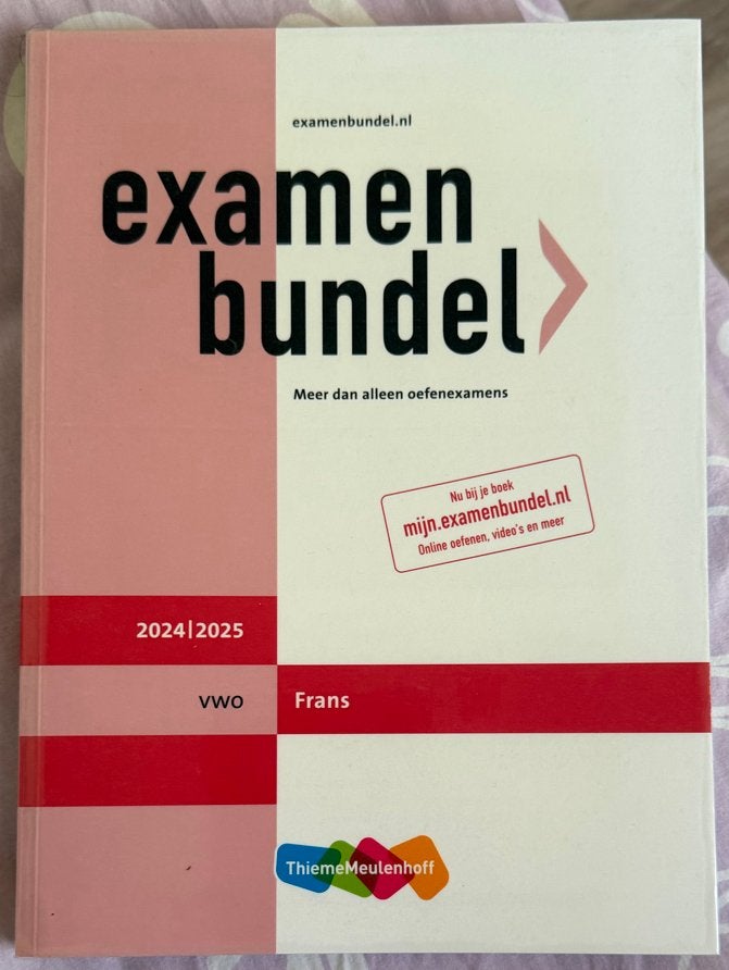 Examenbundel VWO Frans 2024/2025, Boeken, Ophalen of Verzenden, Alpha, Zo goed als nieuw