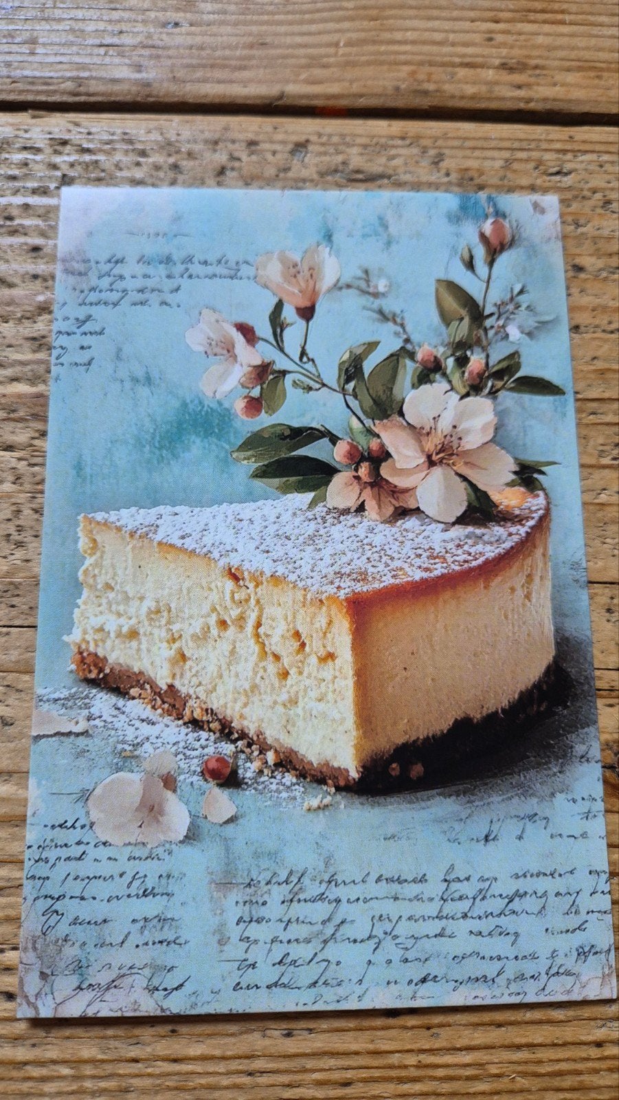 Ansichtkaart "Food" Cheesecake papercraft, Ophalen of Verzenden, 1980 tot heden, Ongelopen