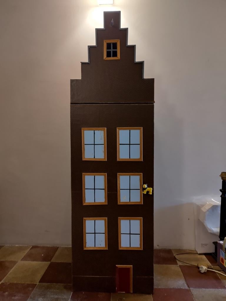 Op maat gemaakte houten kast, poppenhuis, boekenkast, Ophalen of Verzenden, Gebruikt