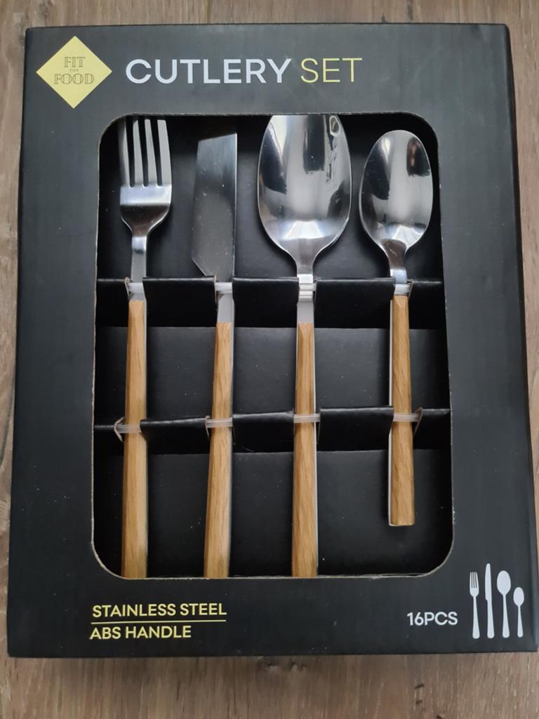 Fit Food Bestekset 16-delig RVS met ABS handvat nieuw, Ophalen of Verzenden, Nieuw, Rvs of Chroom, Bestekset