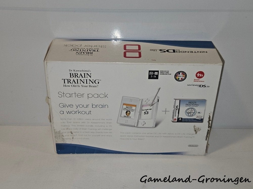 Nintendo DS Lite - Brain Training Starter Pack (Compleet), Gebruikt, -, Wit, -