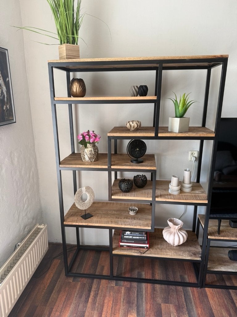 Industriële Mangohouten Woonkamerset, Huis en Inrichting, Complete inboedels, Ophalen