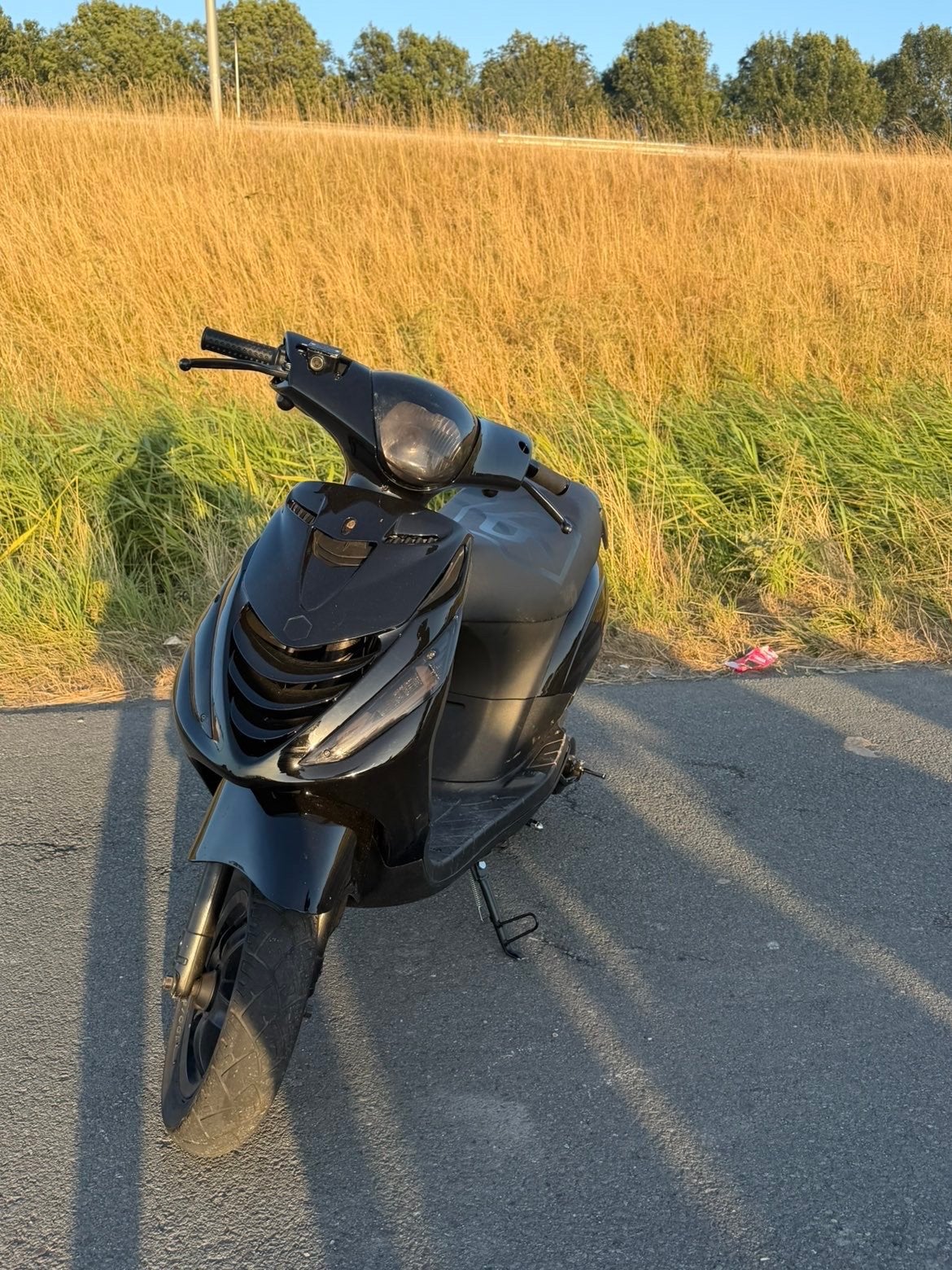 Piaggio Zip 70cc DR - Zwarte Scooter, Tweetakt, Gebruikt, Maximaal 45 km/u, Zip