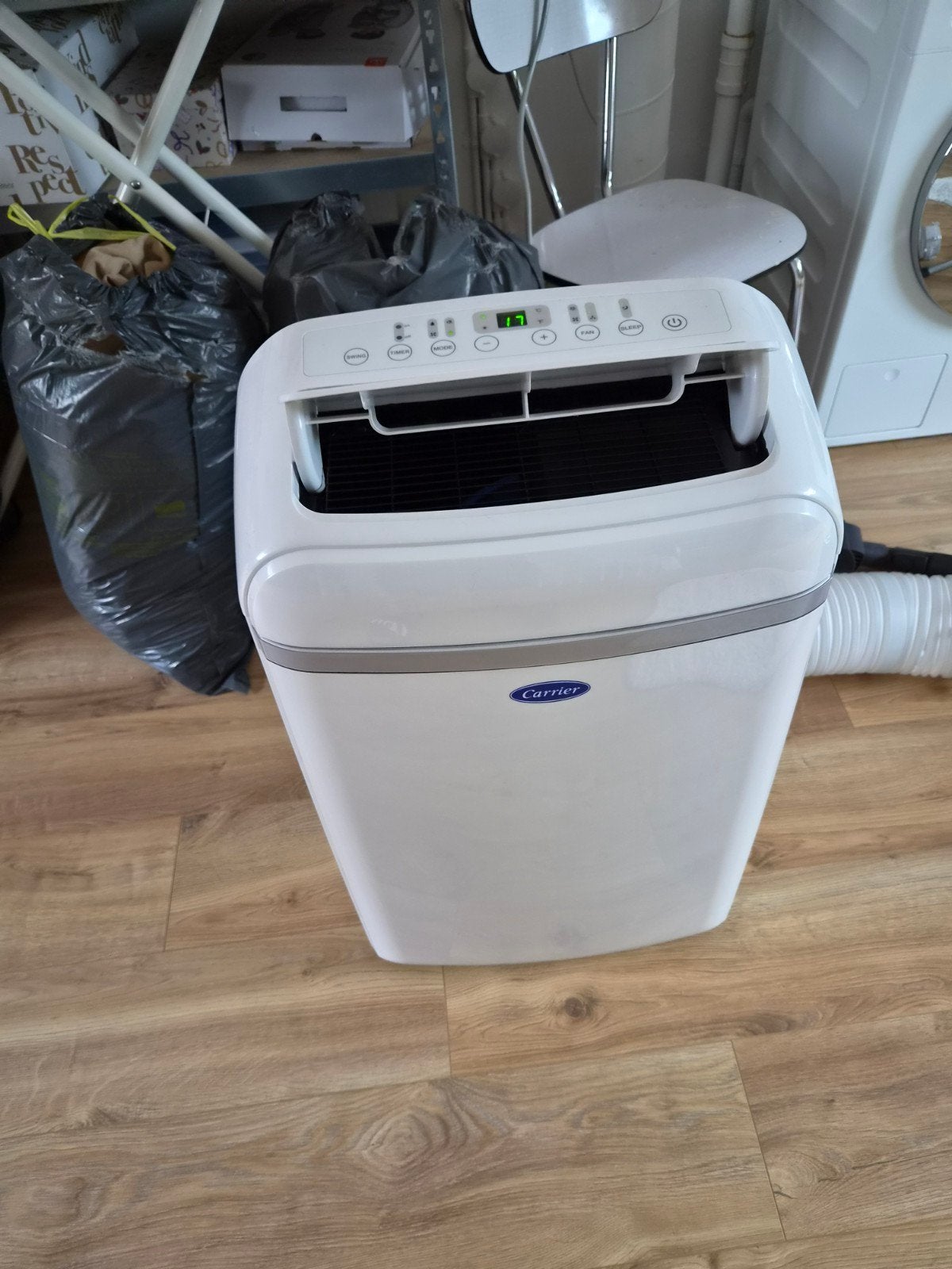 Carrier Mobiele Airco 3.5kW met afstandsbediening, Ophalen, Gebruikt, Timer, 3 snelheden of meer