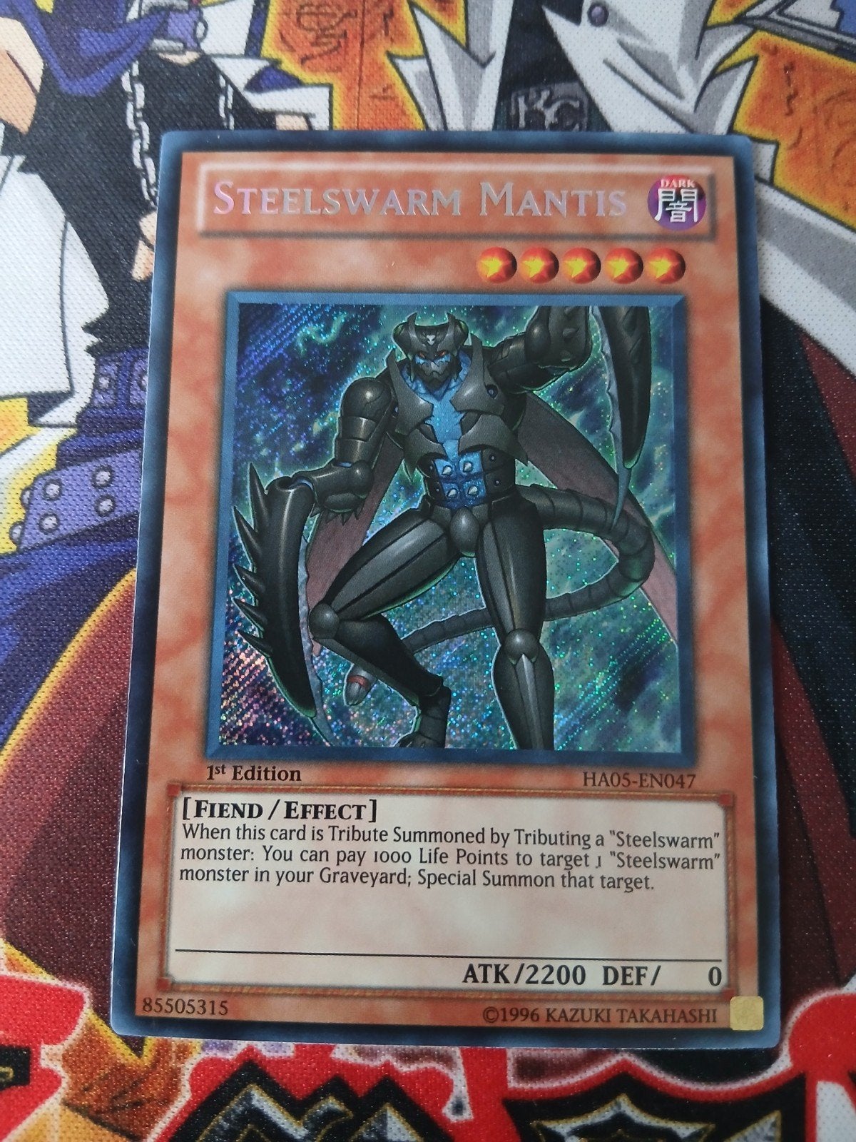 Steelswarm Mantis - Secret Rare HA05 - Yu-Gi-Oh, Ophalen of Verzenden, Zo goed als nieuw, Foil