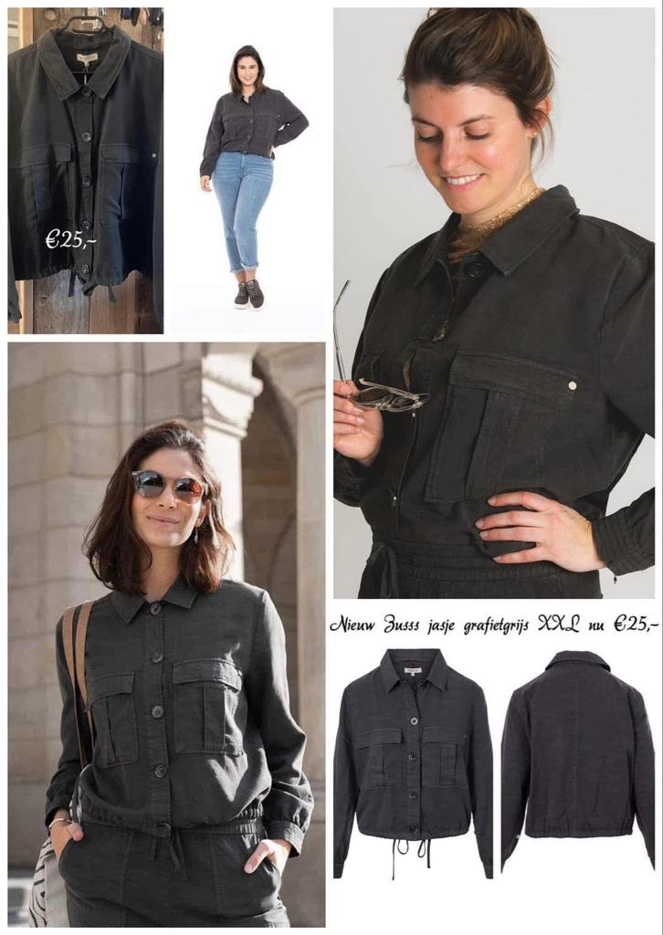 Nieuw Zusss jasje XXL met zakken grafietgrijs, Kleding | Dames, Jassen | Zomer, Nieuw, Maat 46/48 (XL) of groter, Grijs, Ophalen of Verzenden