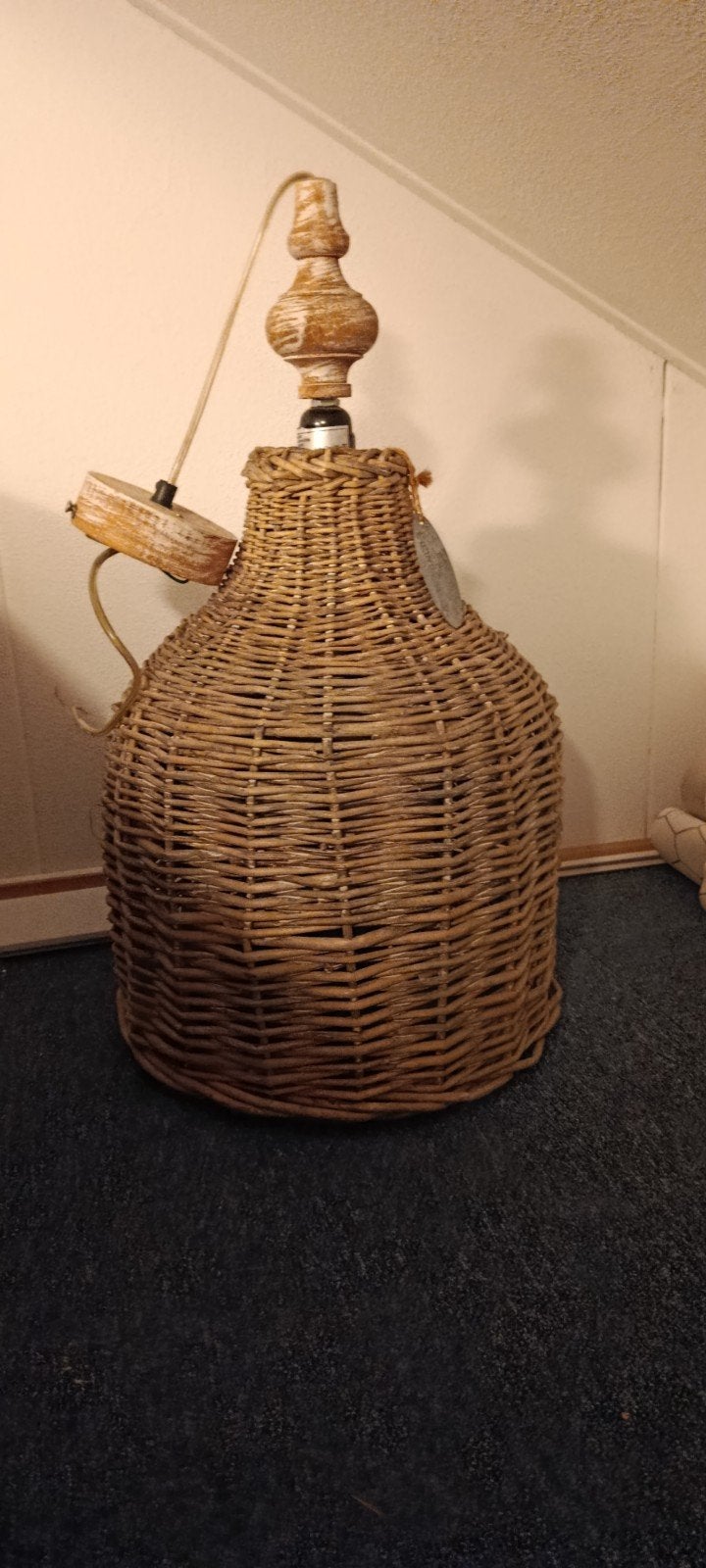 Rotan lampenkap / Hanglamp van riet, Huis en Inrichting, Ophalen