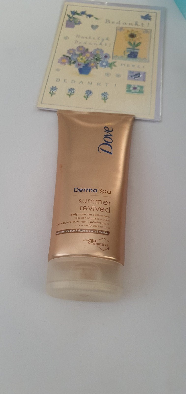 dove body melk met zelfbruiner, Verzenden, Nieuw, Gehele gezicht