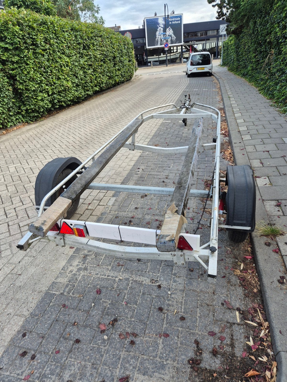 Boottrailer aluminium lichtgewicht., Watersport en Boten, Ophalen, Gebruikt