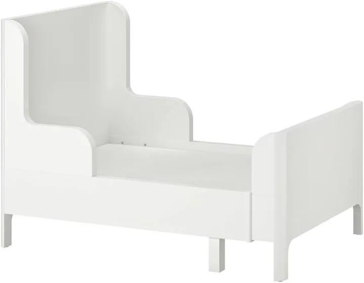 IKEA uitschuifbaar kinderbed wit, Kinderen en Baby's, Kinderkamer | Bedden, Gebruikt, 140 tot 160 cm, 70 tot 85 cm, Lattenbodem