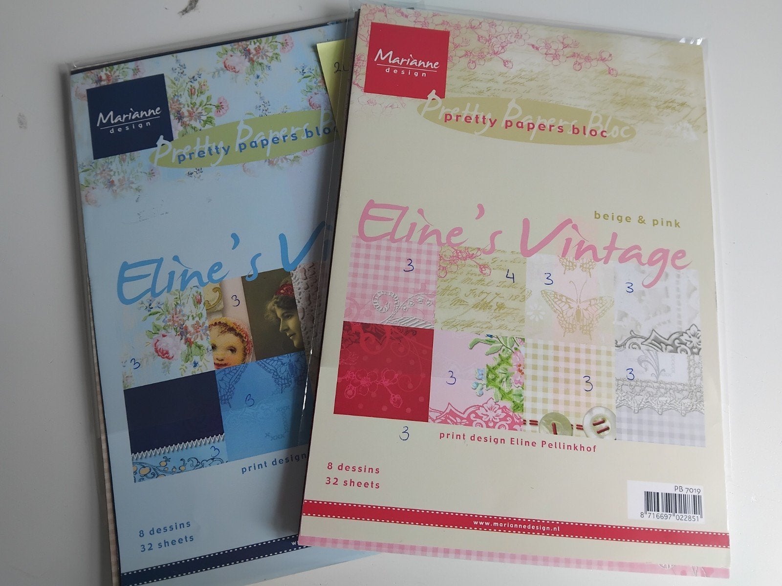 2x marianne design pretty papers bloc. A5, Hobby en Vrije tijd, Ophalen of Verzenden, Zo goed als nieuw