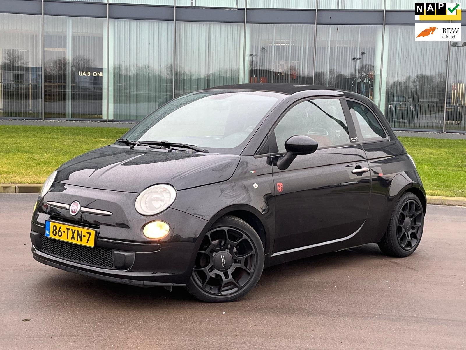 Fiat 500 C 0.9 TwinAir CABRIO ABARTH SCHAALSTOELEN NAP, Auto's, Euro 5, 86 pk, Gebruikt, 31 €/maand