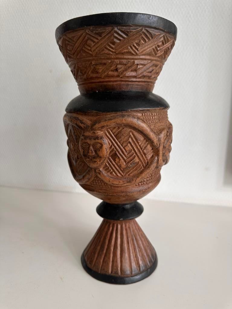 Kuba Palmwijnbeker Congo Afrikaanse kunst  Antropoloog, Antiek en Kunst, Kunst | Niet-Westerse kunst, Ophalen of Verzenden