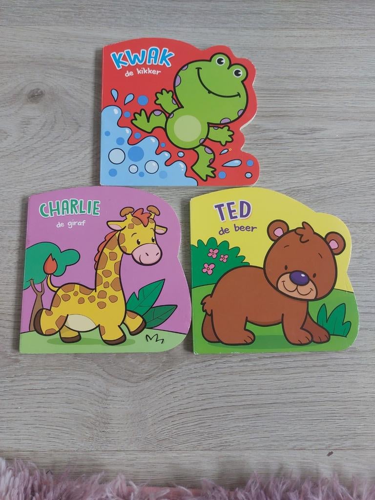 Set van 3 kartonnen kinderboekjes: Kwak, Charlie en Ted mw, Boeken, Kinderboeken | Baby's en Peuters, Ophalen, Zo goed als nieuw