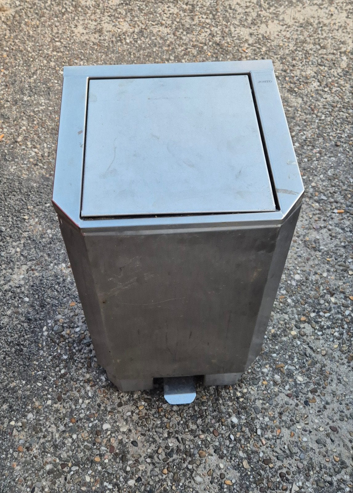 te koop Josto RVS afvalzakhouder vuilnisbak, Ophalen, Gebruikt, Met pedaal, 40 liter of meer