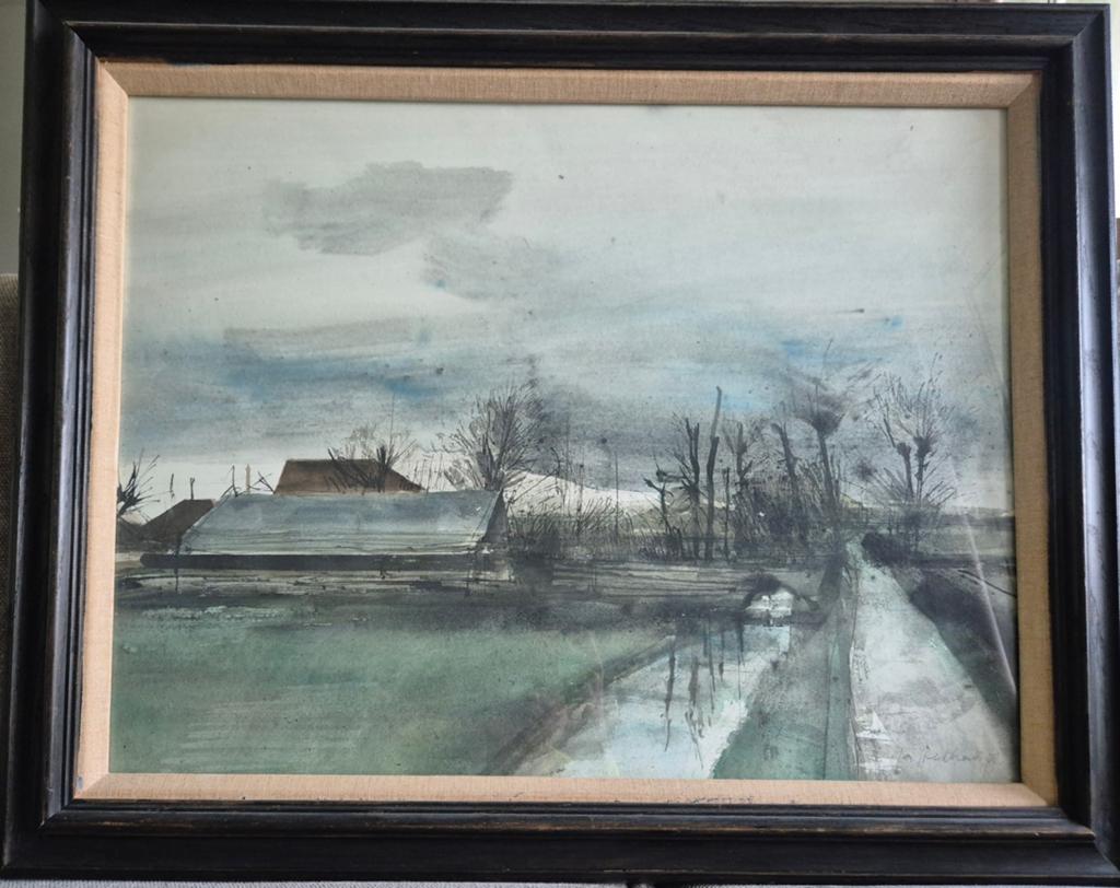 Gesigneerde aquarel van Jan Goedhart, Ophalen