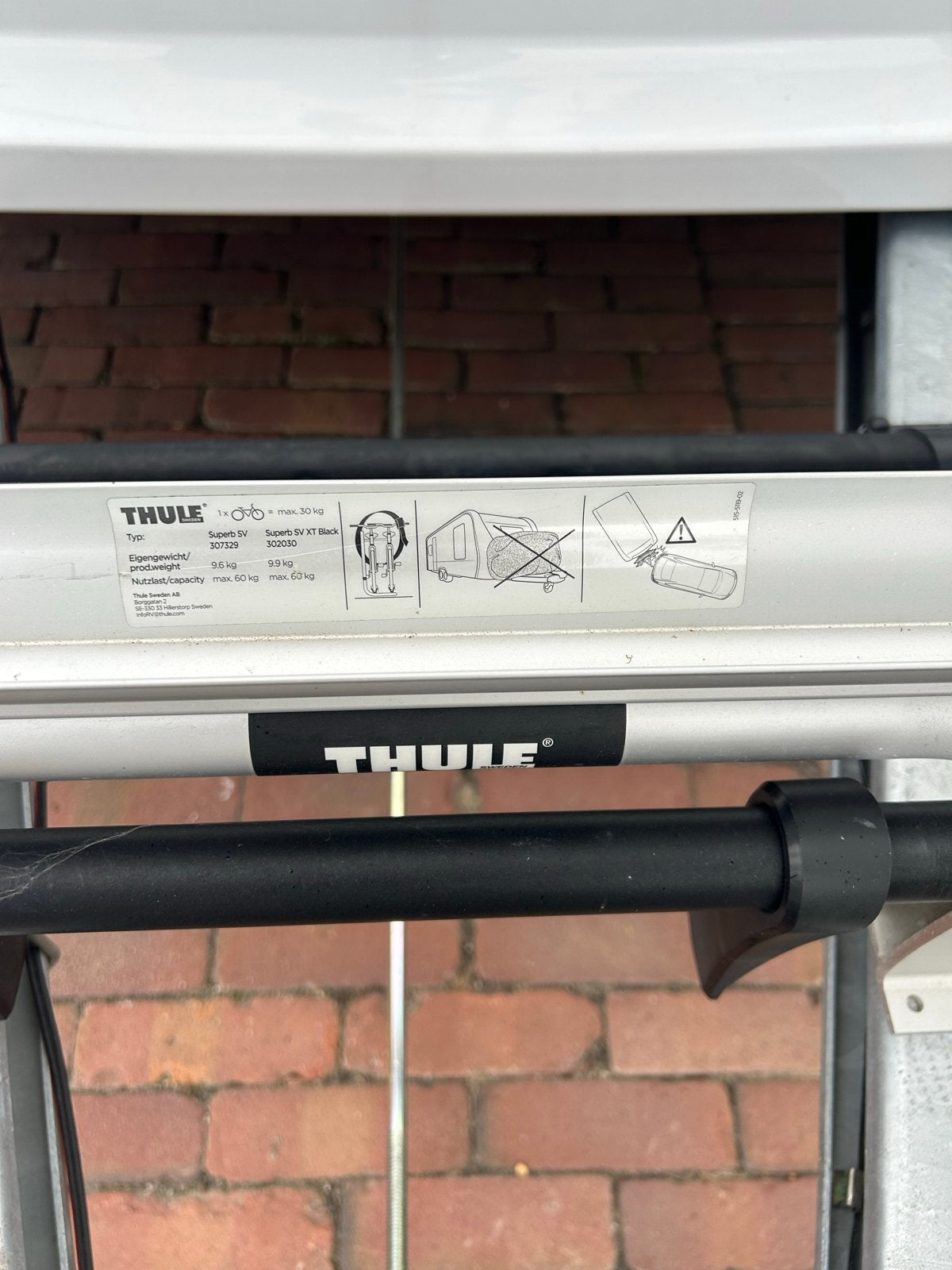 Thule Superb SV XT Black fietsendrager voor 2 fietsen, Gebruikt, Ophalen of Verzenden, Fietsendrager-accessoire, 2 fietsen