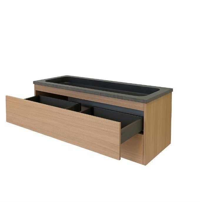 Combi-deal luxe badmeubel met natuursteen granieten wastafel, Ophalen, 100 tot 150 cm, Nieuw, Minder dan 100 cm