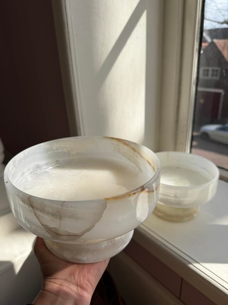 Onyx schalen, Ophalen