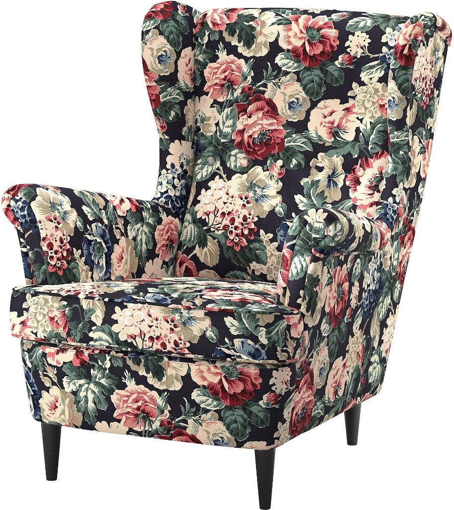 Nieuwstaat Ikea Strandmon oorfauteuil (2 stuks beschikbaar), Huis en Inrichting, Fauteuils, Ophalen, Zo goed als nieuw, 75 tot 100 cm