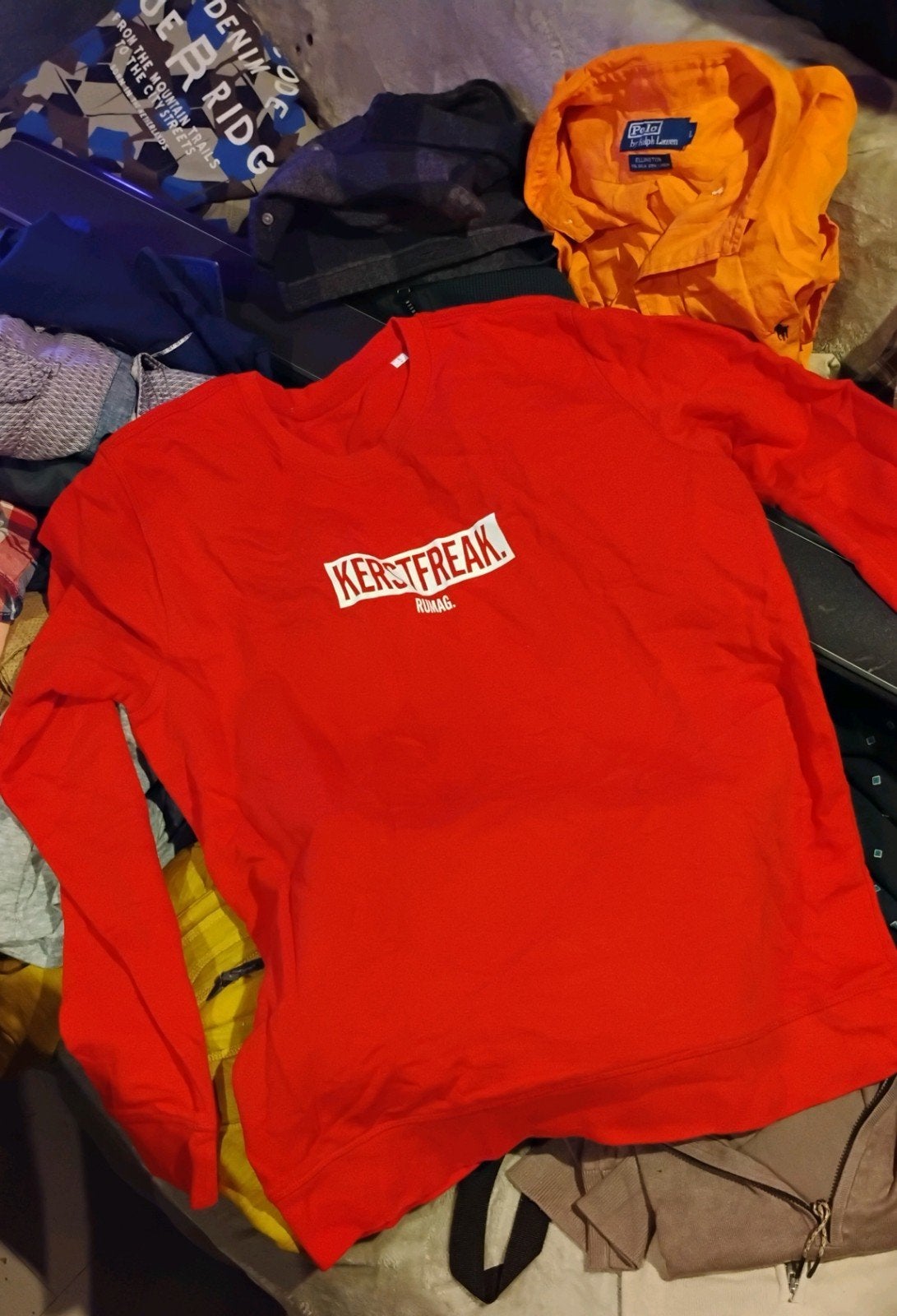RUMAG. Kerstfreak sweater - Rood - Maat L, Ophalen of Verzenden