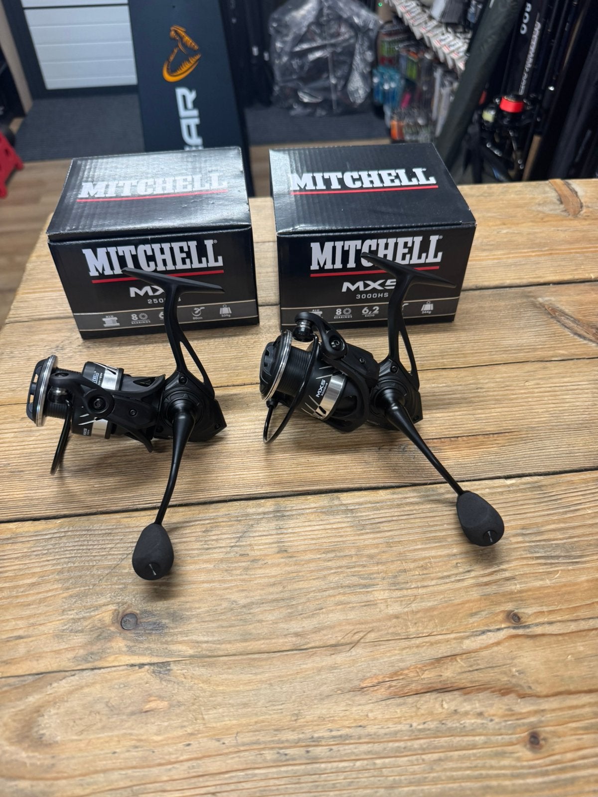nieuwe mitchell mx5 2500 en 3000 hs molens , superrrr !!, Ophalen of Verzenden, Nieuw, Molen