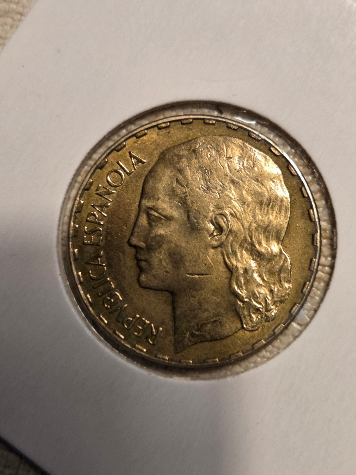 1 paseta Spanje,1937., Postzegels en Munten, Munten | Europa | Euromunten, Ophalen of Verzenden, 2 euro