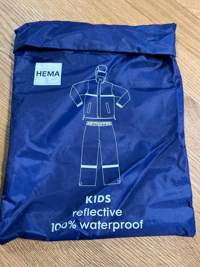 Regenpak Hema maat 146/152, Caravans en Kamperen, Regenkleding, Ophalen of Verzenden, Zo goed als nieuw, Regenpak, Kinderen