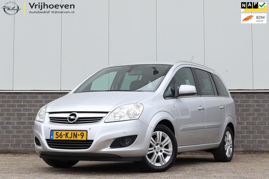 Opel Zafira 1.8 Cosmo 7 Pers. Trekhaak 1e eig., Auto's, Voorwielaandrijving, Gebruikt, Zwart, 4 cilinders