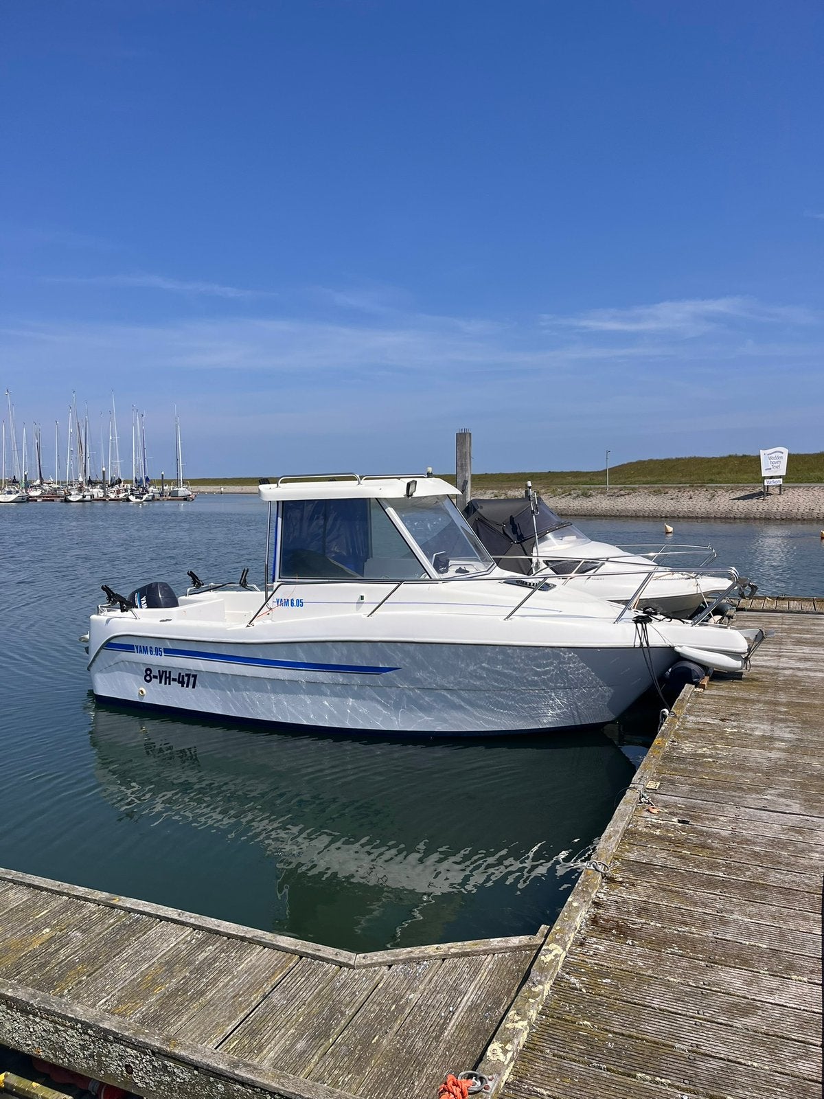 Yamaha Visboot 6,05, Watersport en Boten, Vis- en Consoleboten, Zo goed als nieuw, Benzine, Ophalen